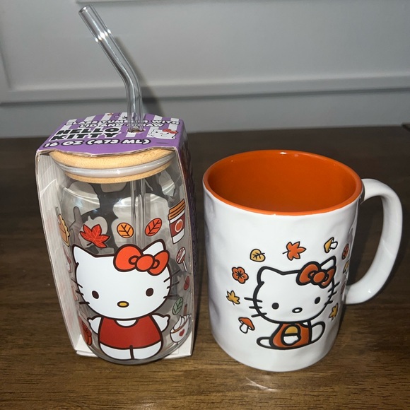 Hello Kitty fall mug and glass cup set of 2 - Picture 6 of 6